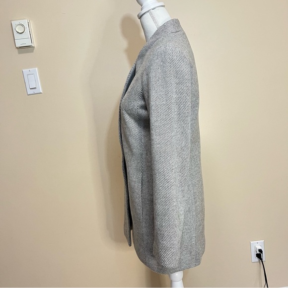 NWT RW&CO Long Blazer Jacket Light Grey Stripe - Career Office Work Outerwear XS - Picture 7 of 13